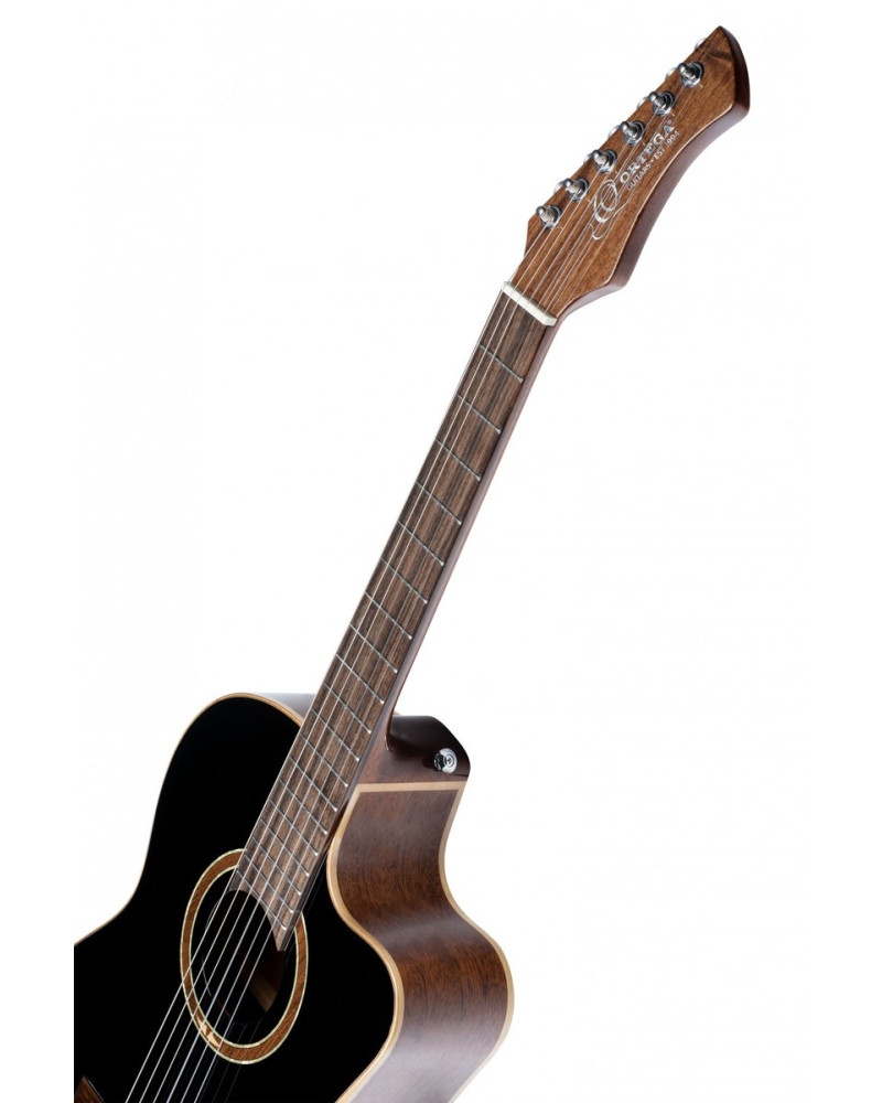 Ortega RCE238SN-BKT Performer Series 4/4 Classical Guitar 6-String - Black + Gig Bag