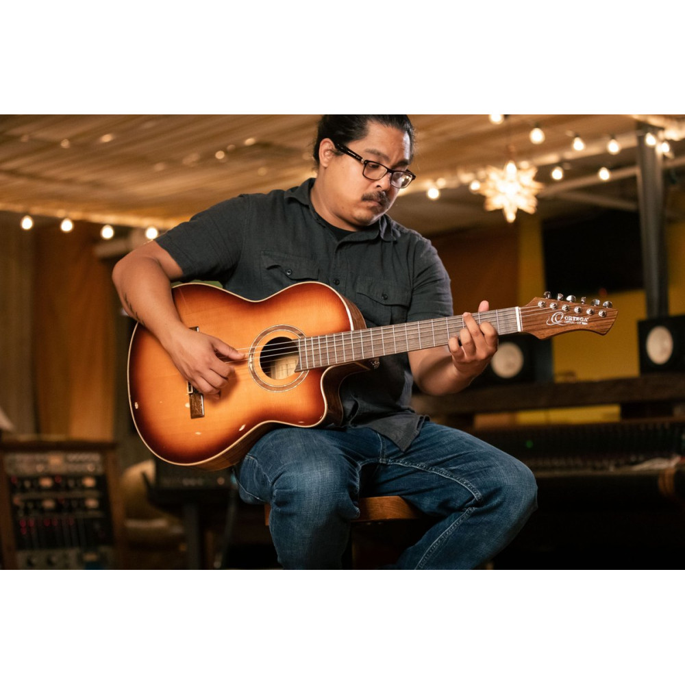 Ortega RCE238SN-FT Performer Series 4/4 Classical Guitar 6-String - Sunburst + Gig Bag