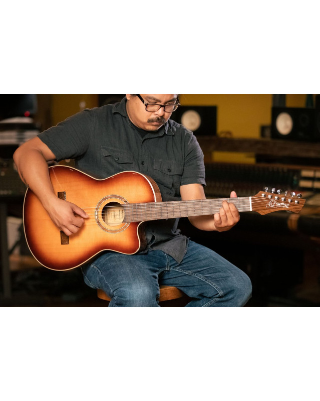 Ortega RCE238SN-FT Performer Series 4/4 Classical Guitar 6-String - Sunburst + Gig Bag