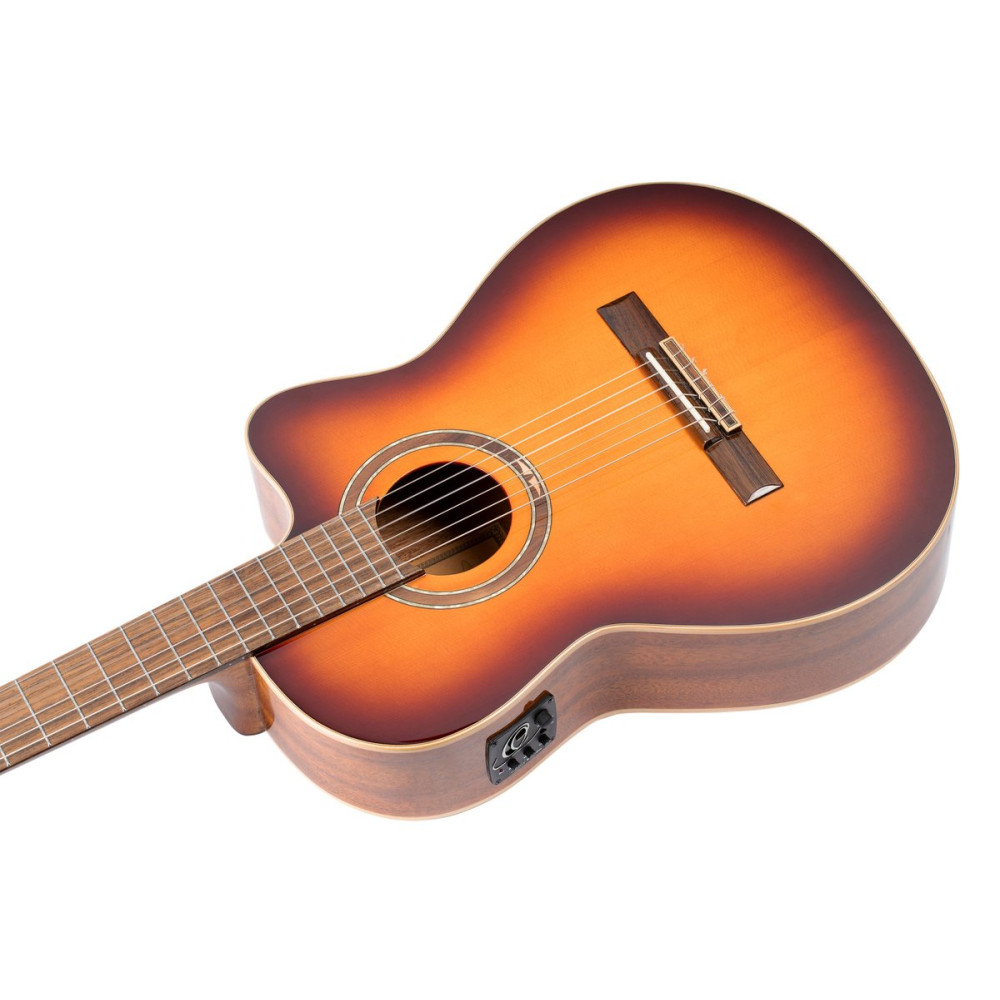 Ortega RCE238SN-FT Performer Series 4/4 Classical Guitar 6-String - Sunburst + Gig Bag