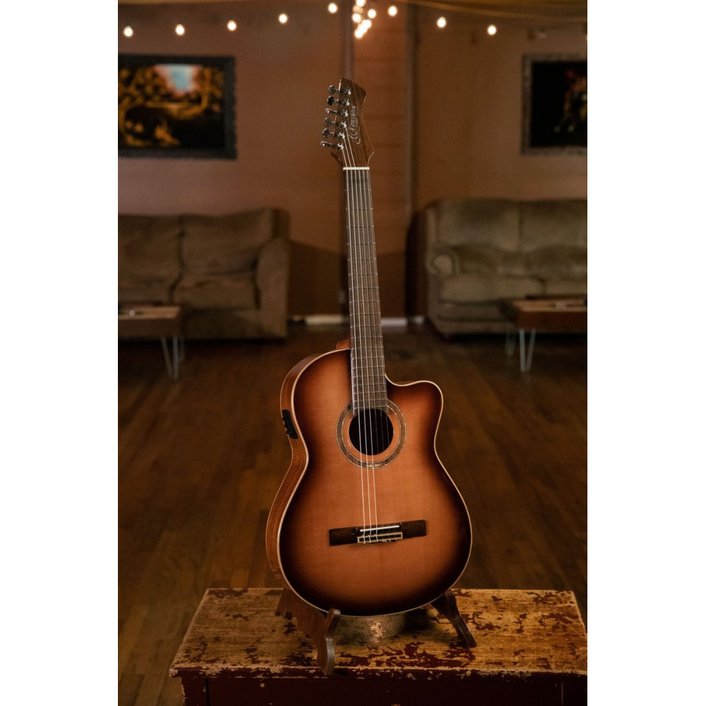 Ortega RCE238SN-FT Performer Series 4/4 Classical Guitar 6-String - Sunburst + Gig Bag