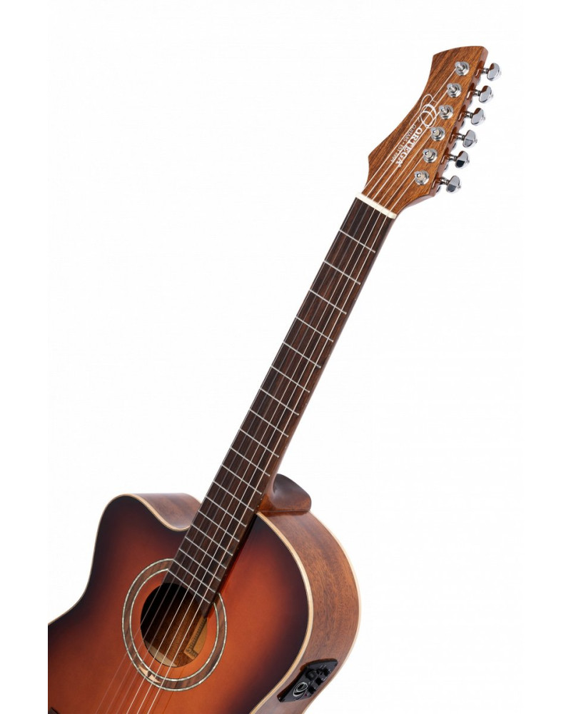 Ortega RCE238SN-FT-L Performer Series 4/4 Classical Guitar 6-String Lefty - Sunburst + Gig Bag