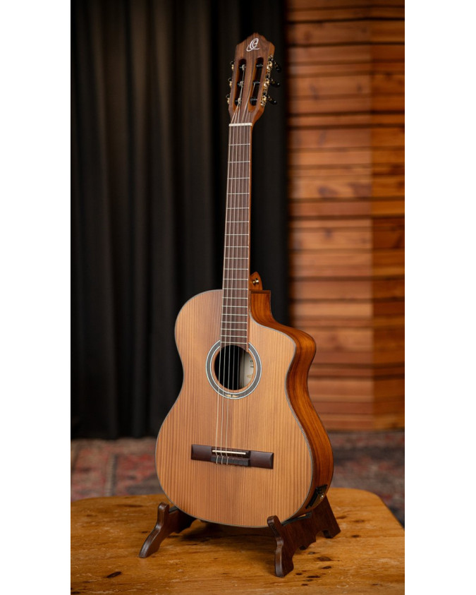 Ortega RCE23RO Thermo Series 4/4 Nylon String Guitar 6-String - Satin Dark Brown + Gigbag