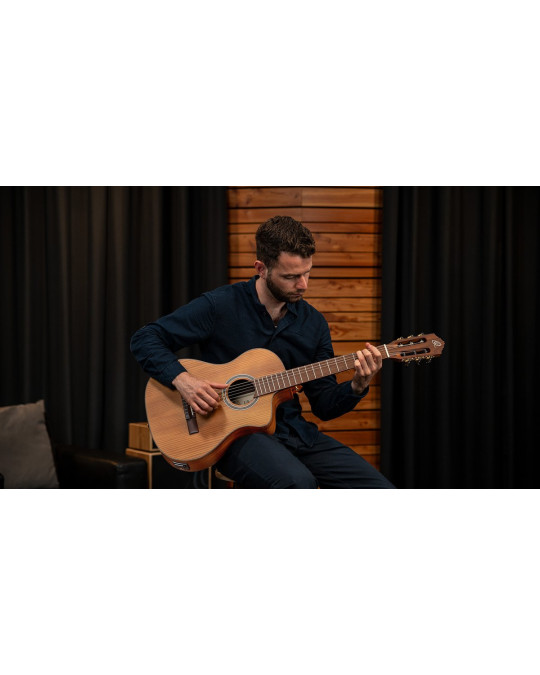 Ortega RCE23RO Thermo Series 4/4 Nylon String Guitar 6-String - Satin Dark Brown + Gigbag