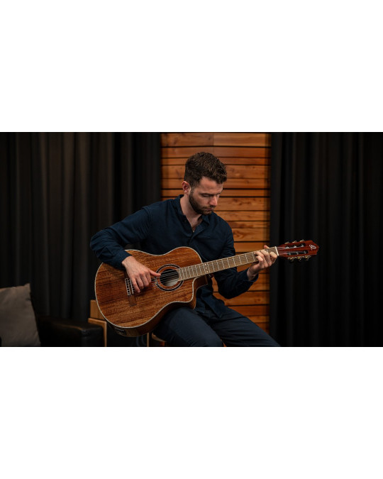 Ortega RCE30TH-ACA 30th Anniversary Series 4/4 Nylon String Guitar 6-String - Natural + Gig Bag