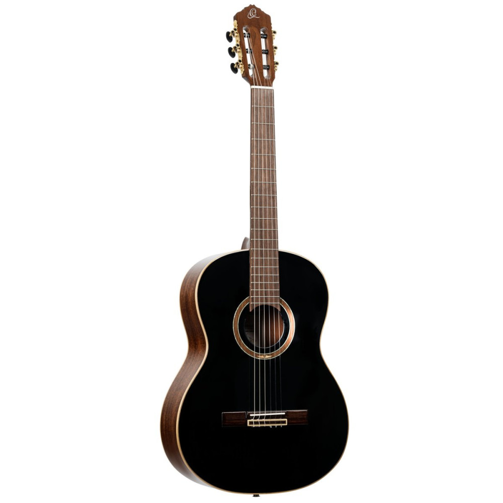 Ortega RE238SN-BKT Performer Series 4/4 Classical Guitar 6-String - Black + Gig Bag