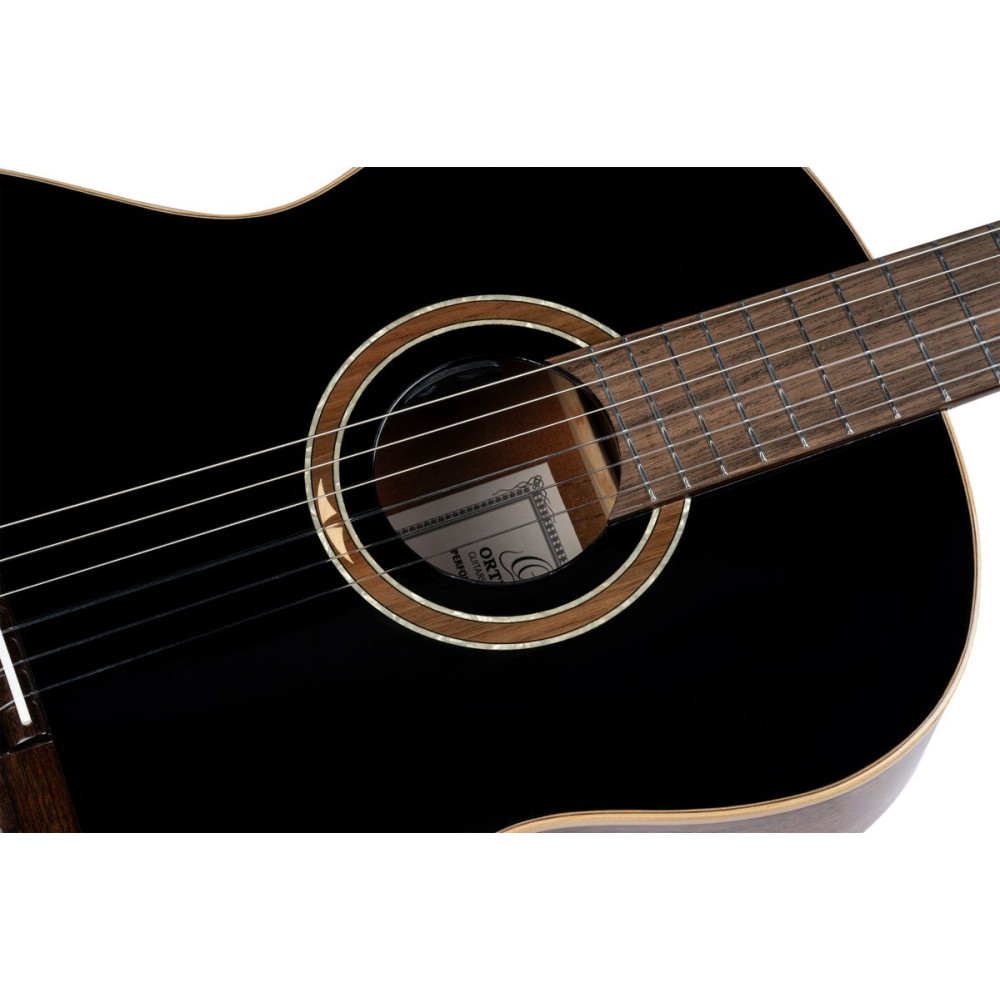 Ortega RE238SN-BKT Performer Series 4/4 Classical Guitar 6-String - Black + Gig Bag