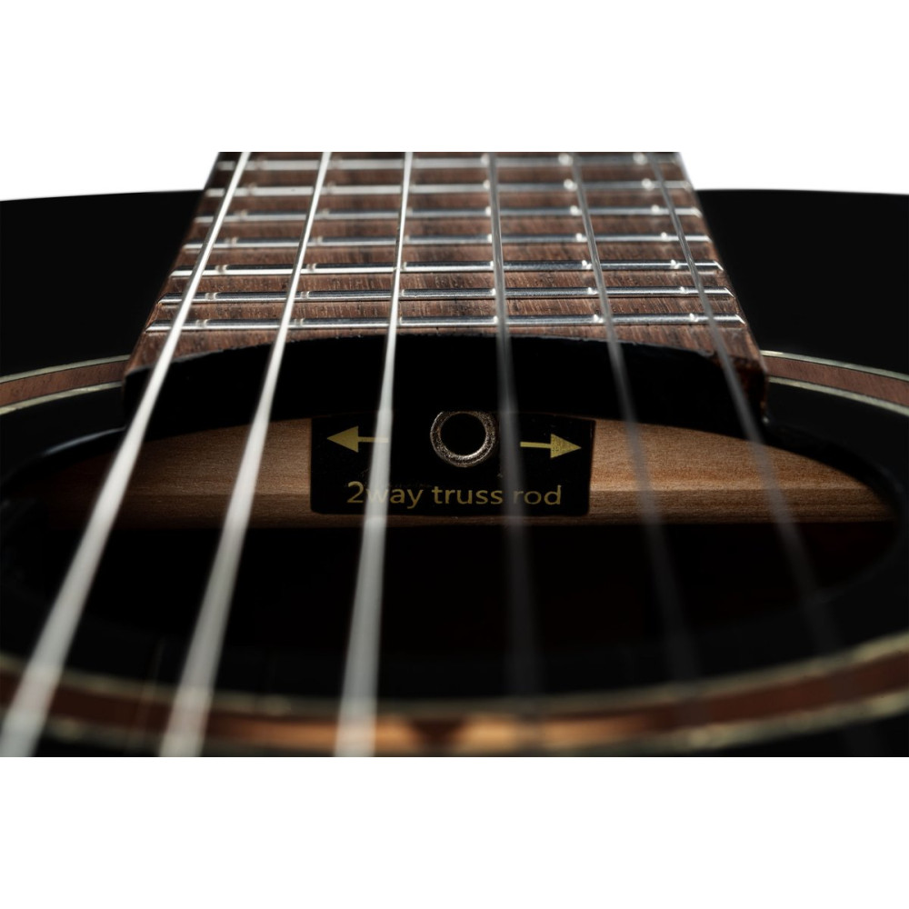 Ortega RE238SN-BKT Performer Series 4/4 Classical Guitar 6-String - Black + Gig Bag