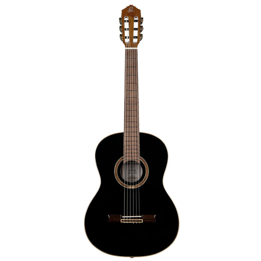 Ortega RE238SN-BKT Performer Series 4/4 Classical Guitar 6-String - Black + Gig Bag