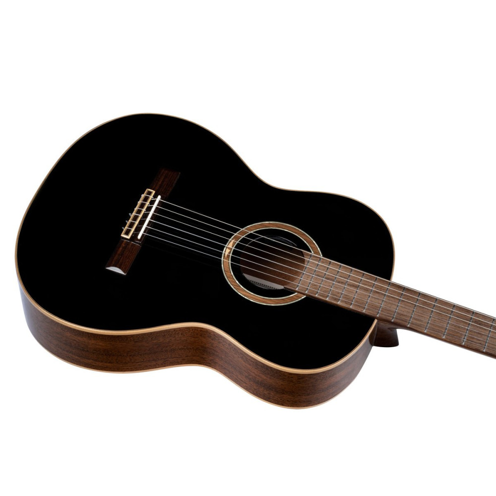 Ortega RE238SN-BKT Performer Series 4/4 Classical Guitar 6-String - Black + Gig Bag