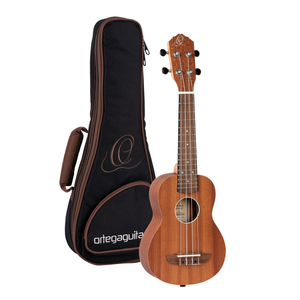 Ortega RFU10S Timber Series Soprano Ukulele 4 String - Sapele Natural + Bag