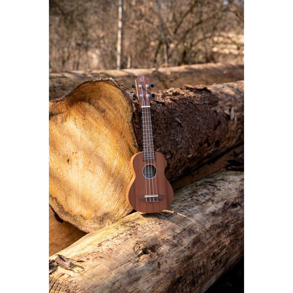 Ortega RFU10S Timber Series Soprano Ukulele 4 String - Sapele Natural + Bag