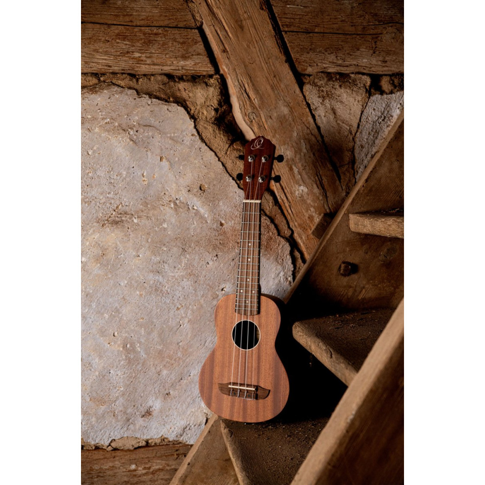 Ortega RFU10S Timber Series Soprano Ukulele 4 String - Sapele Natural + Bag