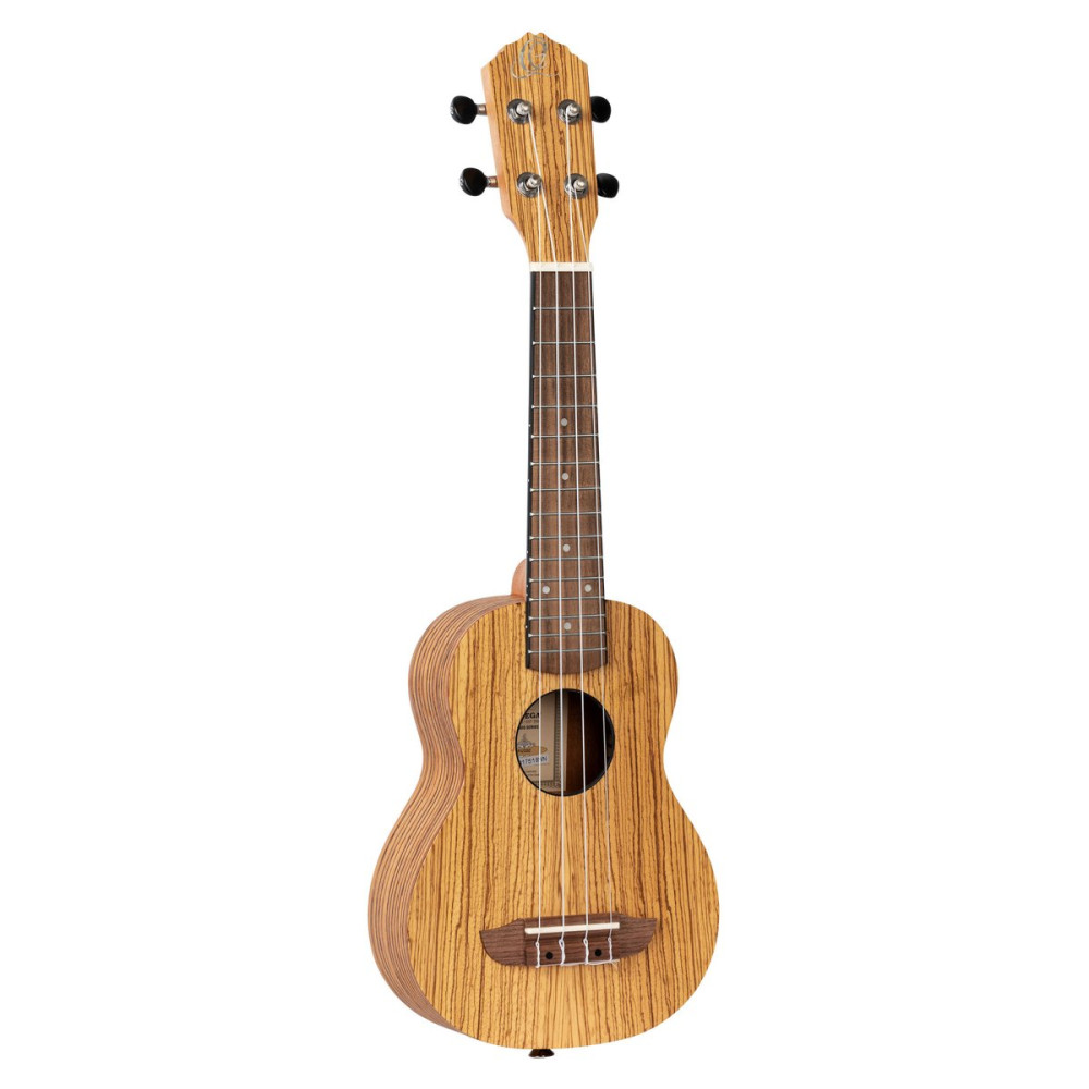 Ortega RFU10Z Timber Series Soprano Ukulele 4 String - Zebrawood Natural + Bag