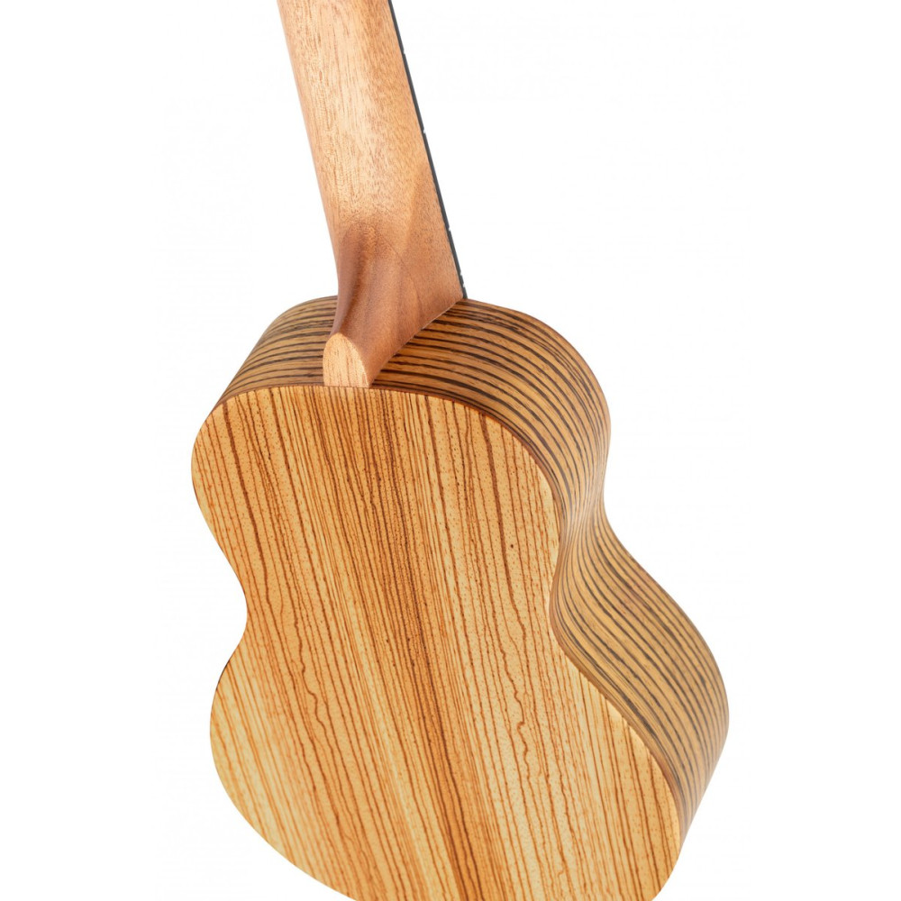 Ortega RFU10Z Timber Series Soprano Ukulele 4 String - Zebrawood Natural + Bag