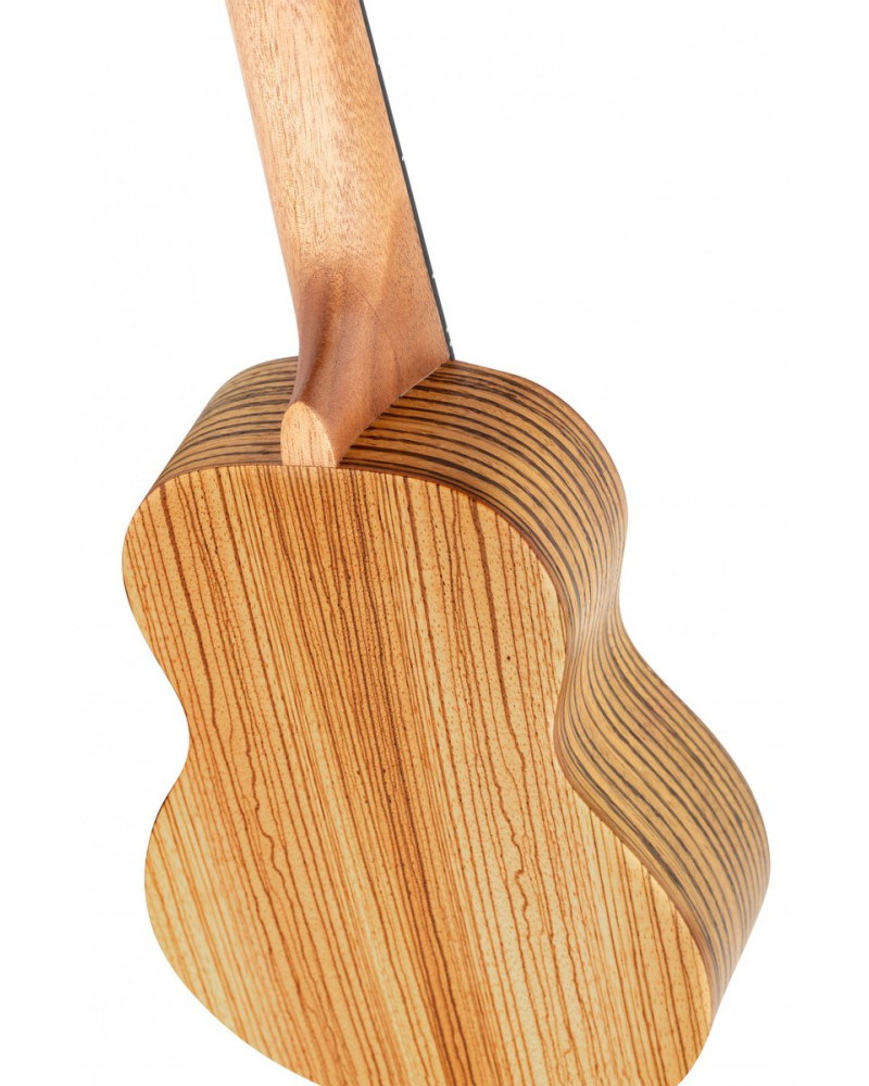 Ortega RFU10Z Timber Series Soprano Ukulele 4 String - Zebrawood Natural + Bag