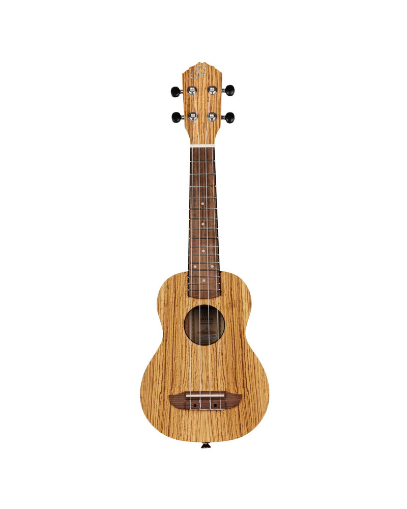Ortega RFU10Z Timber Series Soprano Ukulele 4 String - Zebrawood Natural + Bag