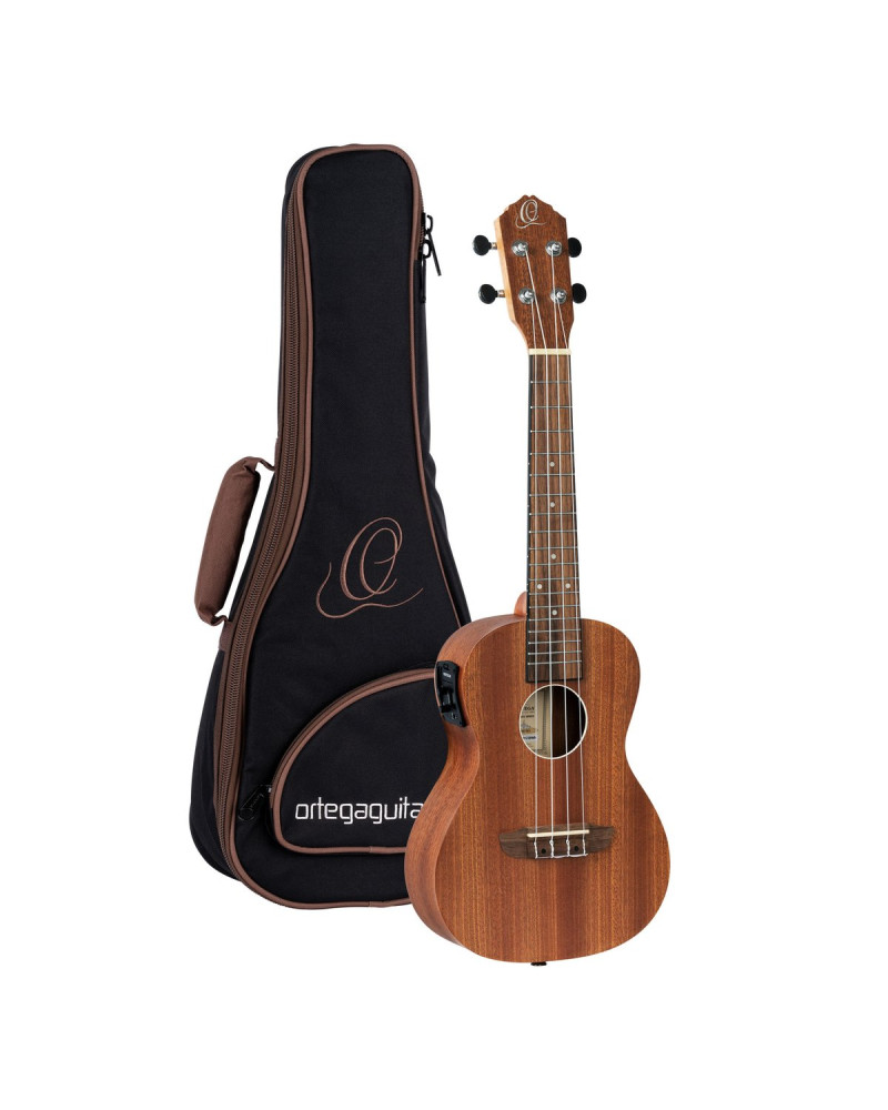 Ortega RFU11SE Timber Series Concert Preamp Ukulele 4 String - Sapele Natural + Bag