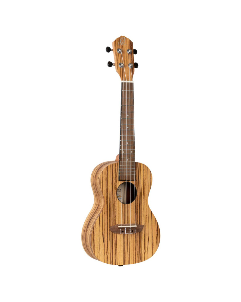 Ortega RFU11Z Timber Series Concert Ukulele 4 String - Zebrawood Natural + Bag