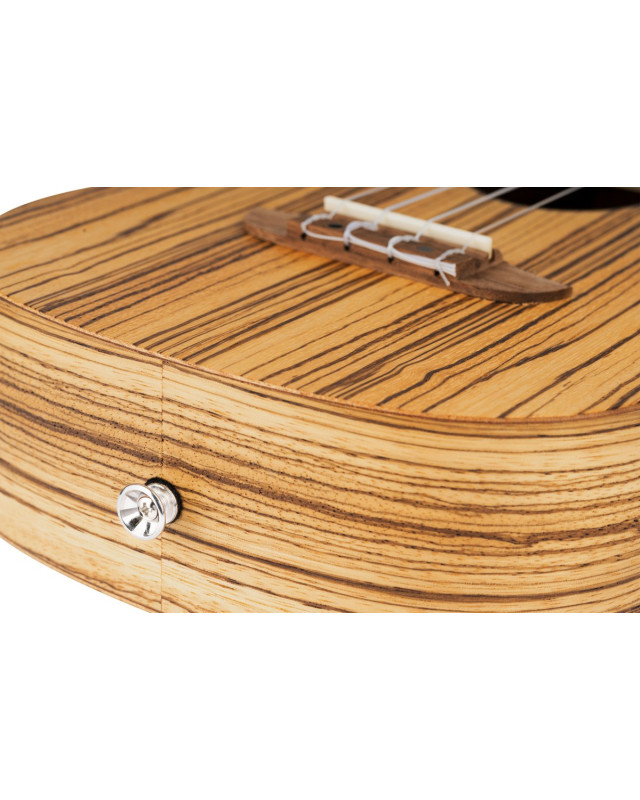 Ortega RFU11Z Timber Series Concert Ukulele 4 String - Zebrawood Natural + Bag