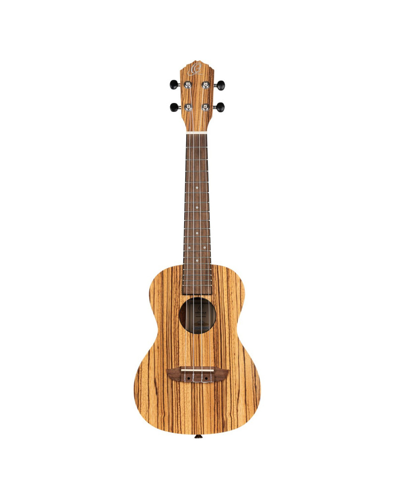 Ortega RFU11Z Timber Series Concert Ukulele 4 String - Zebrawood Natural + Bag