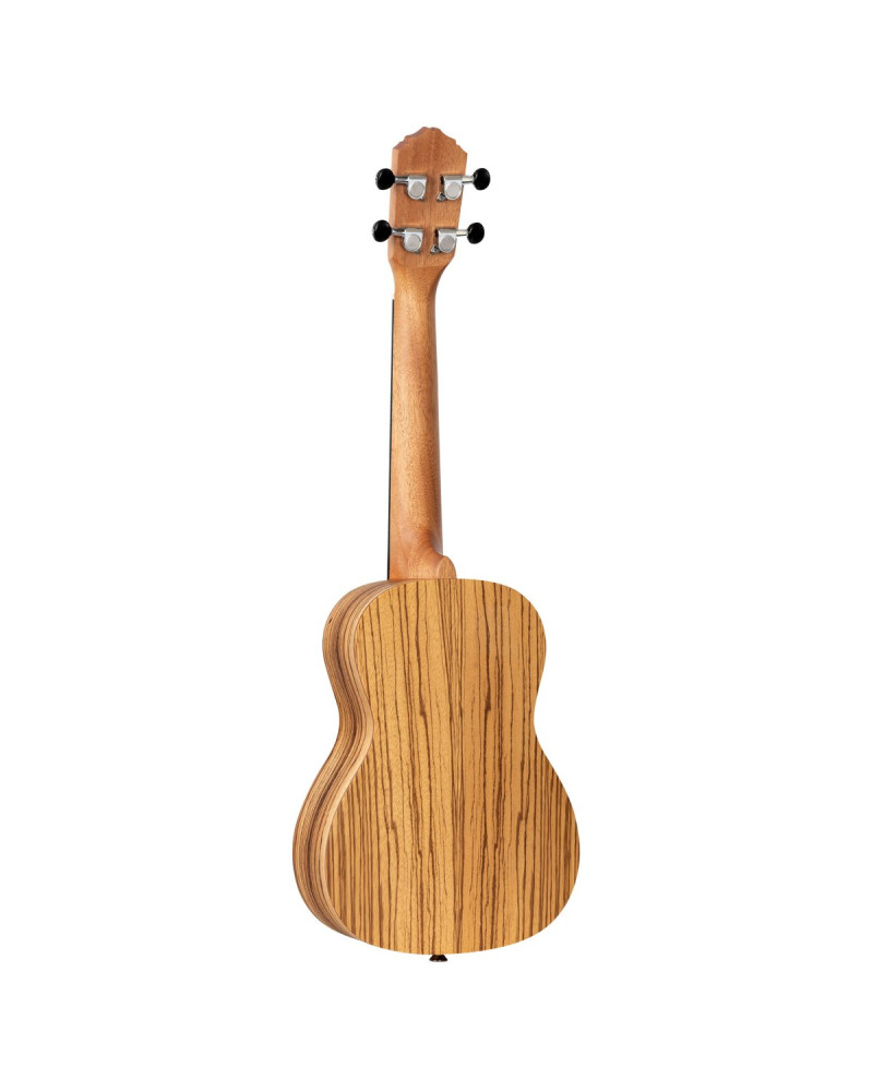 Ortega RFU11Z Timber Series Concert Ukulele 4 String - Zebrawood Natural + Bag