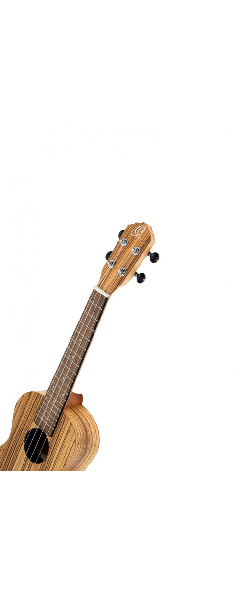 Ortega RFU11Z Timber Series Concert Ukulele 4 String - Zebrawood Natural + Bag