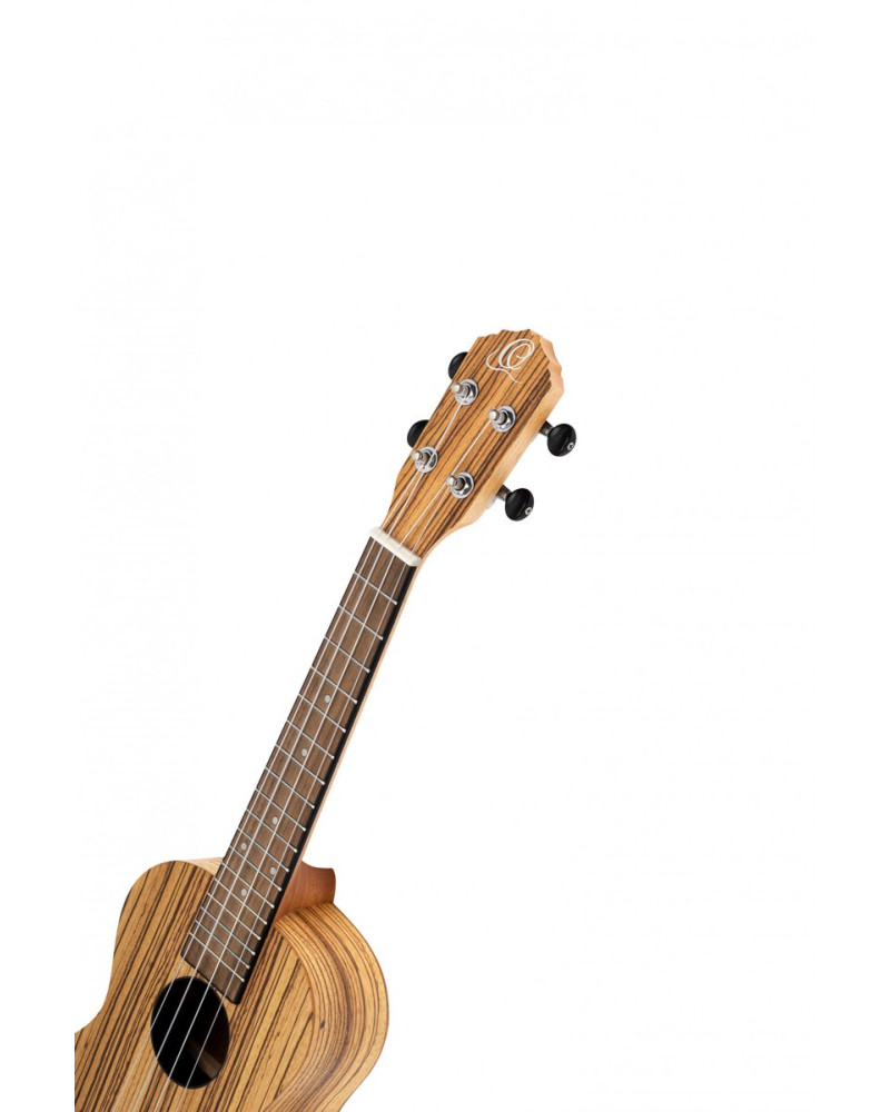 Ortega RFU11Z Timber Series Concert Ukulele 4 String - Zebrawood Natural + Bag