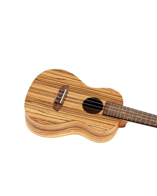 Ortega RFU11Z Timber Series Concert Ukulele 4 String - Zebrawood Natural + Bag