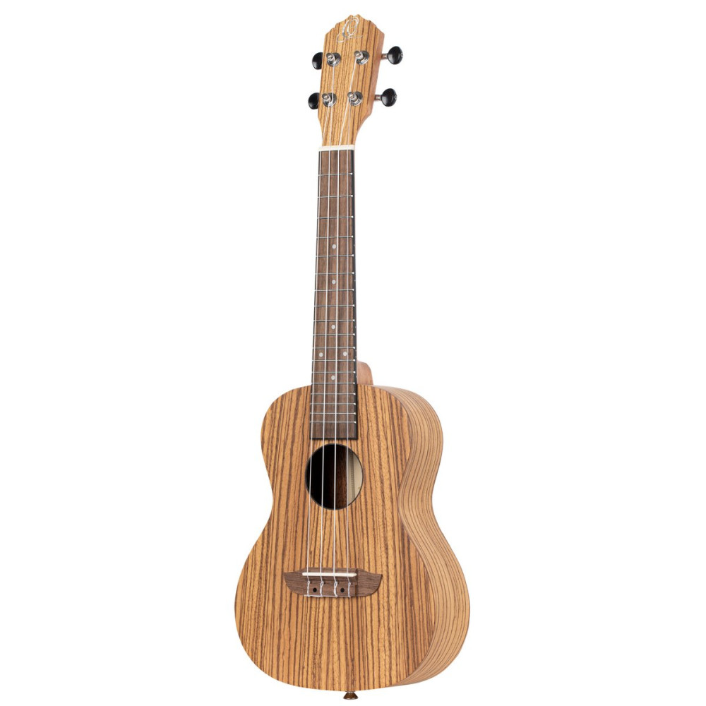Ortega RFU11Z-L Timber Series Concert Ukulele 4 String Lefty - Zebrawood Natural + Bag