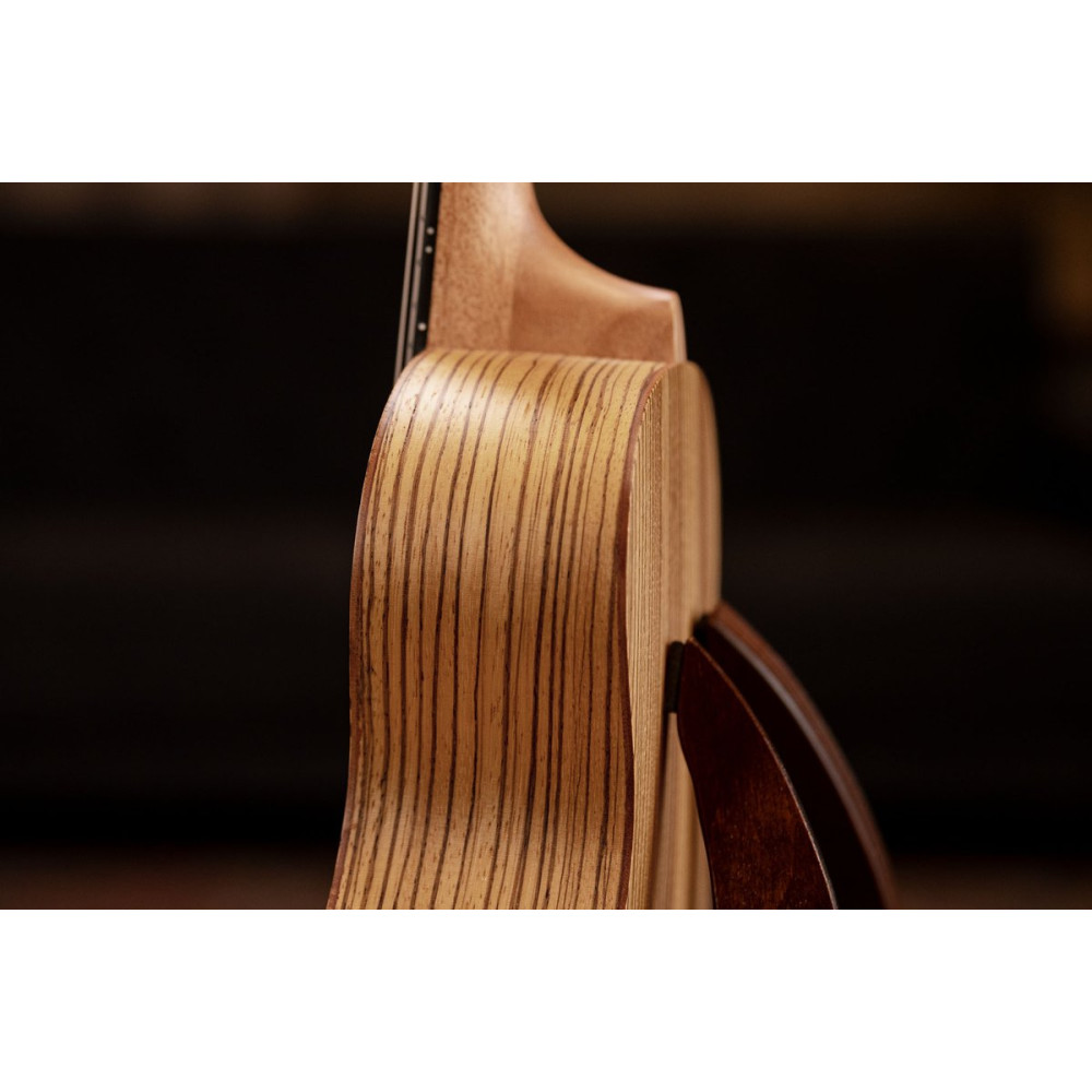 Ortega RFU11Z-L Timber Series Concert Ukulele 4 String Lefty - Zebrawood Natural + Bag