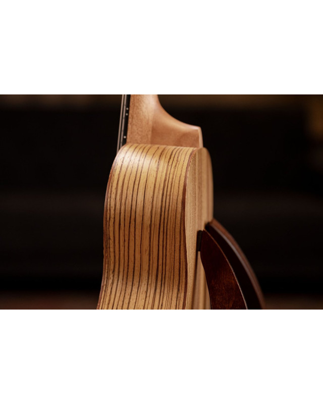 Ortega RFU11Z-L Timber Series Concert Ukulele 4 String Lefty - Zebrawood Natural + Bag