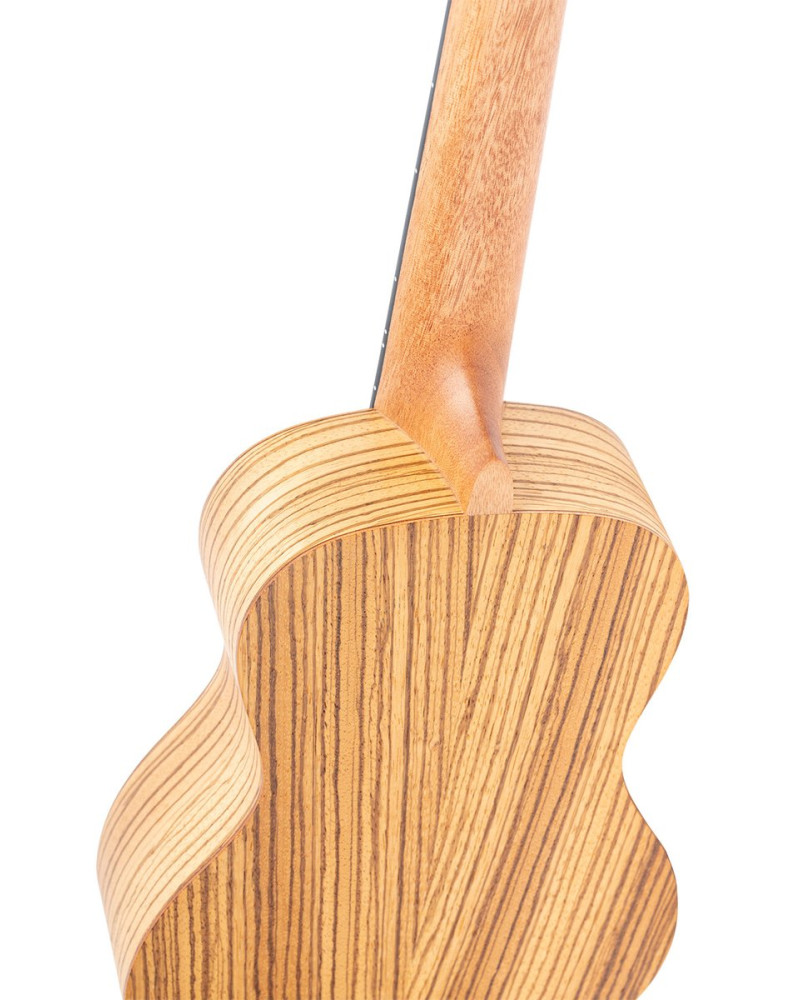 Ortega RFU11Z-L Timber Series Concert Ukulele 4 String Lefty - Zebrawood Natural + Bag