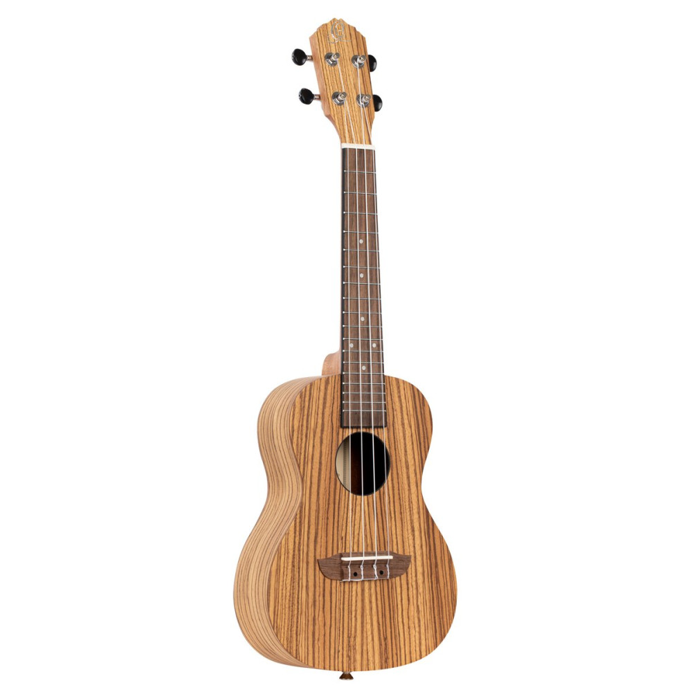 Ortega RFU11Z-L Timber Series Concert Ukulele 4 String Lefty - Zebrawood Natural + Bag