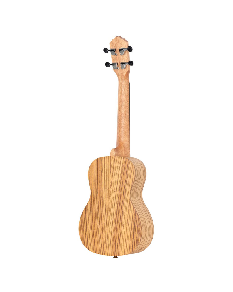 Ortega RFU11Z-L Timber Series Concert Ukulele 4 String Lefty - Zebrawood Natural + Bag