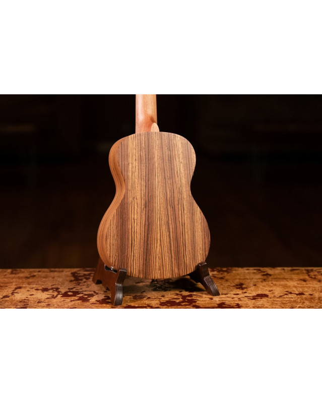 Ortega RFU11ZE Timber Series Concert Preamp Ukulele 4 String - Zebrawood Natural + Bag