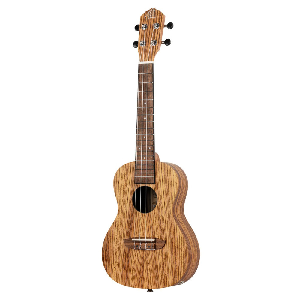 Ortega RFU11ZE Timber Series Concert Preamp Ukulele 4 String - Zebrawood Natural + Bag