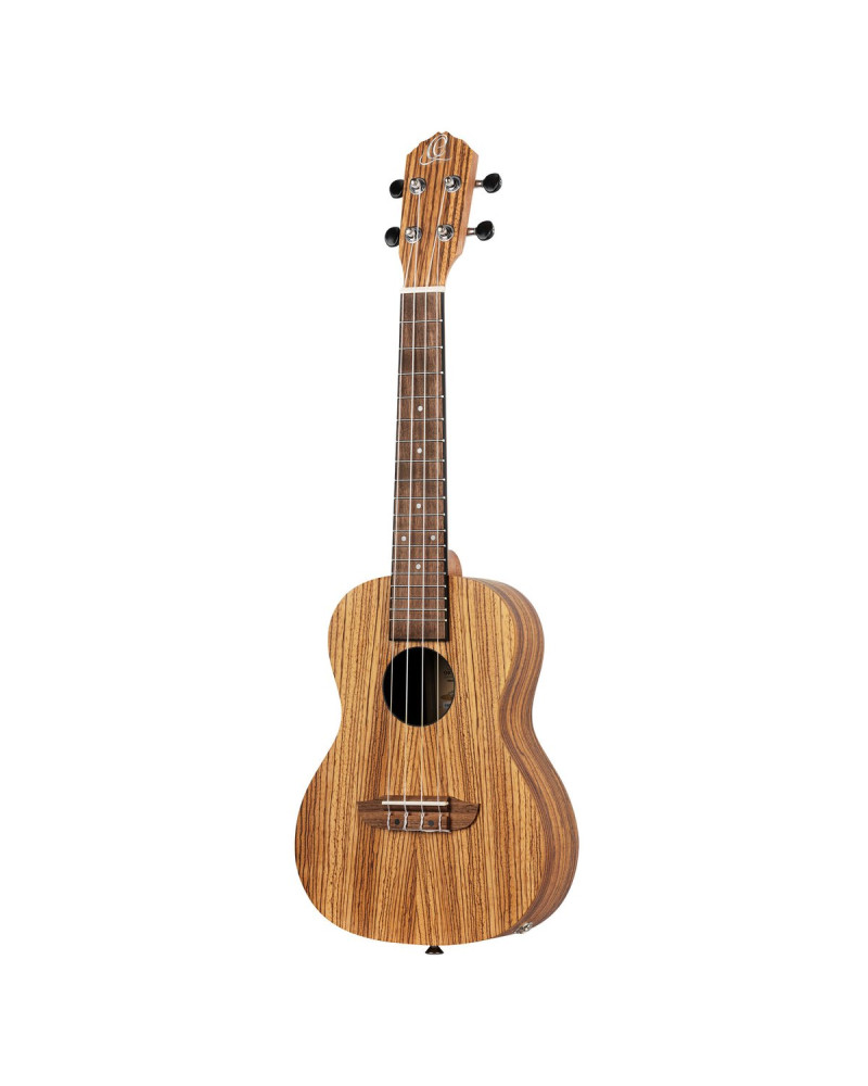 Ortega RFU11ZE Timber Series Concert Preamp Ukulele 4 String - Zebrawood Natural + Bag