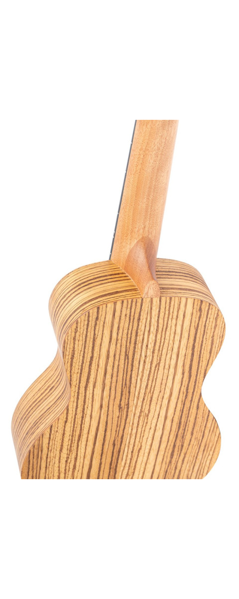 Ortega RFU11ZE-L Timber Series Concert Preamp Ukulele 4 String Lefty - Zebrawood Natural + Bag