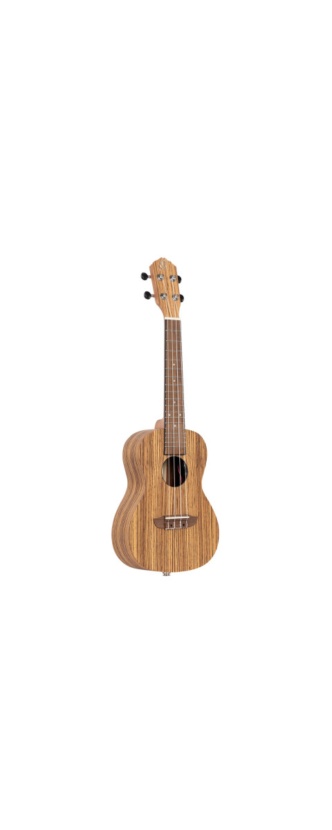 Ortega RFU11ZE-L Timber Series Concert Preamp Ukulele 4 String Lefty - Zebrawood Natural + Bag