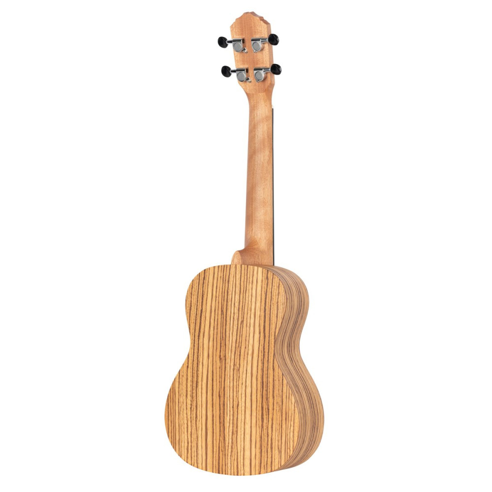 Ortega RFU11ZE-L Timber Series Concert Preamp Ukulele 4 String Lefty - Zebrawood Natural + Bag