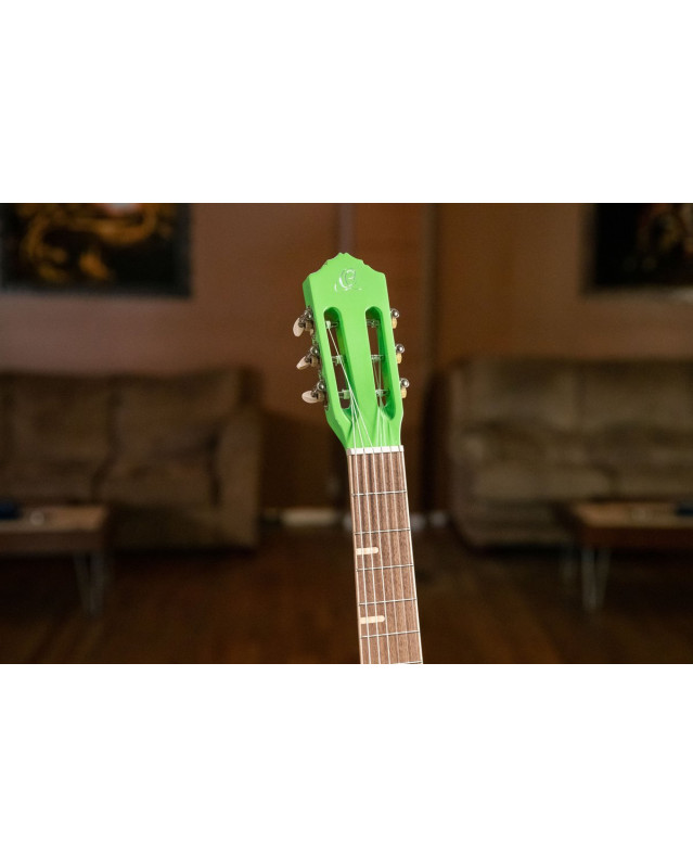 Ortega RGA-GAP Gaucho Series 4/4 Nylon String Guitar 6-String - Green Apple + Gig Bag