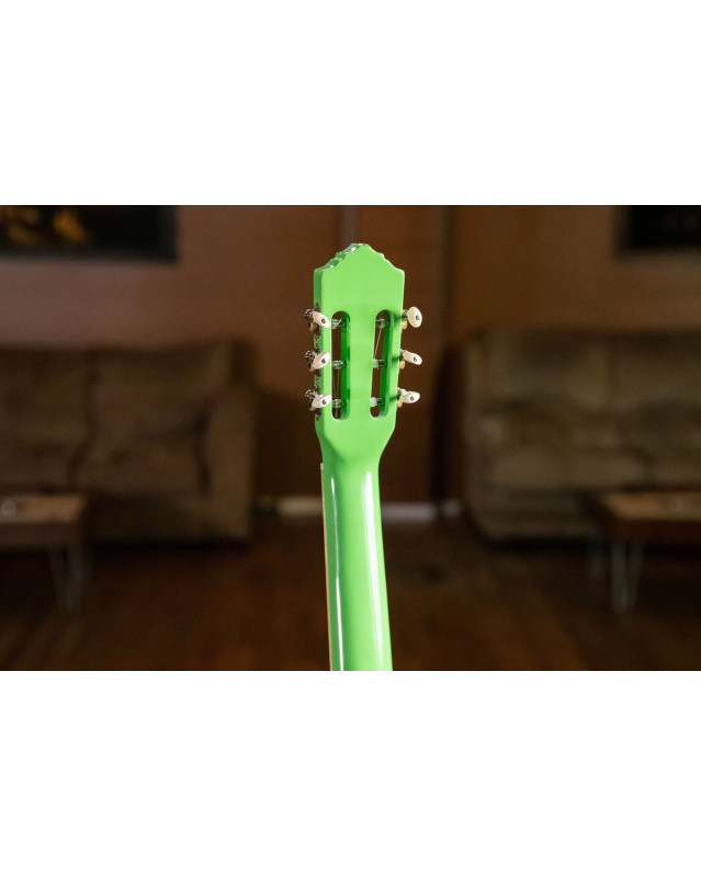 Ortega RGA-GAP Gaucho Series 4/4 Nylon String Guitar 6-String - Green Apple + Gig Bag