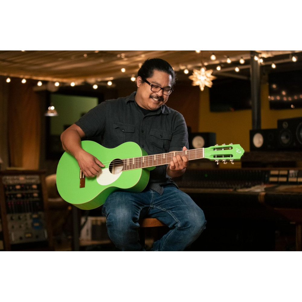 Ortega RGA-GAP Gaucho Series 4/4 Nylon String Guitar 6-String - Green Apple + Gig Bag