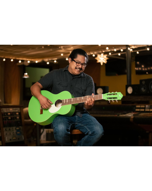 Ortega RGA-GAP Gaucho Series 4/4 Nylon String Guitar 6-String - Green Apple + Gig Bag