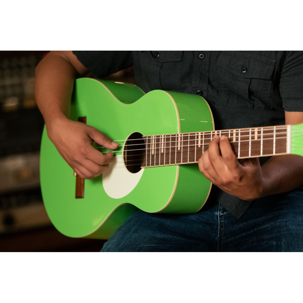 Ortega RGA-GAP Gaucho Series 4/4 Nylon String Guitar 6-String - Green Apple + Gig Bag