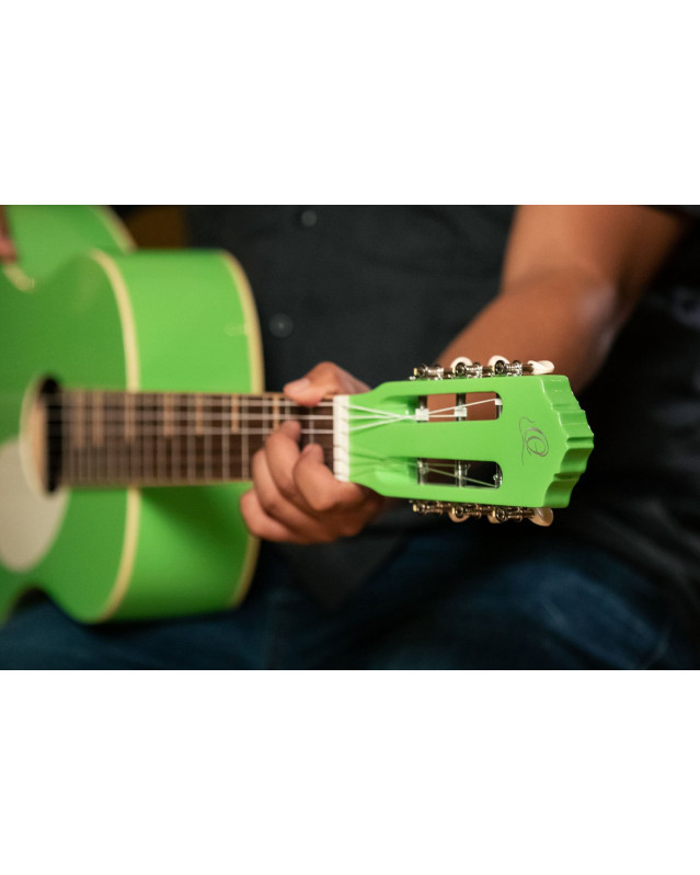 Ortega RGA-GAP Gaucho Series 4/4 Nylon String Guitar 6-String - Green Apple + Gig Bag