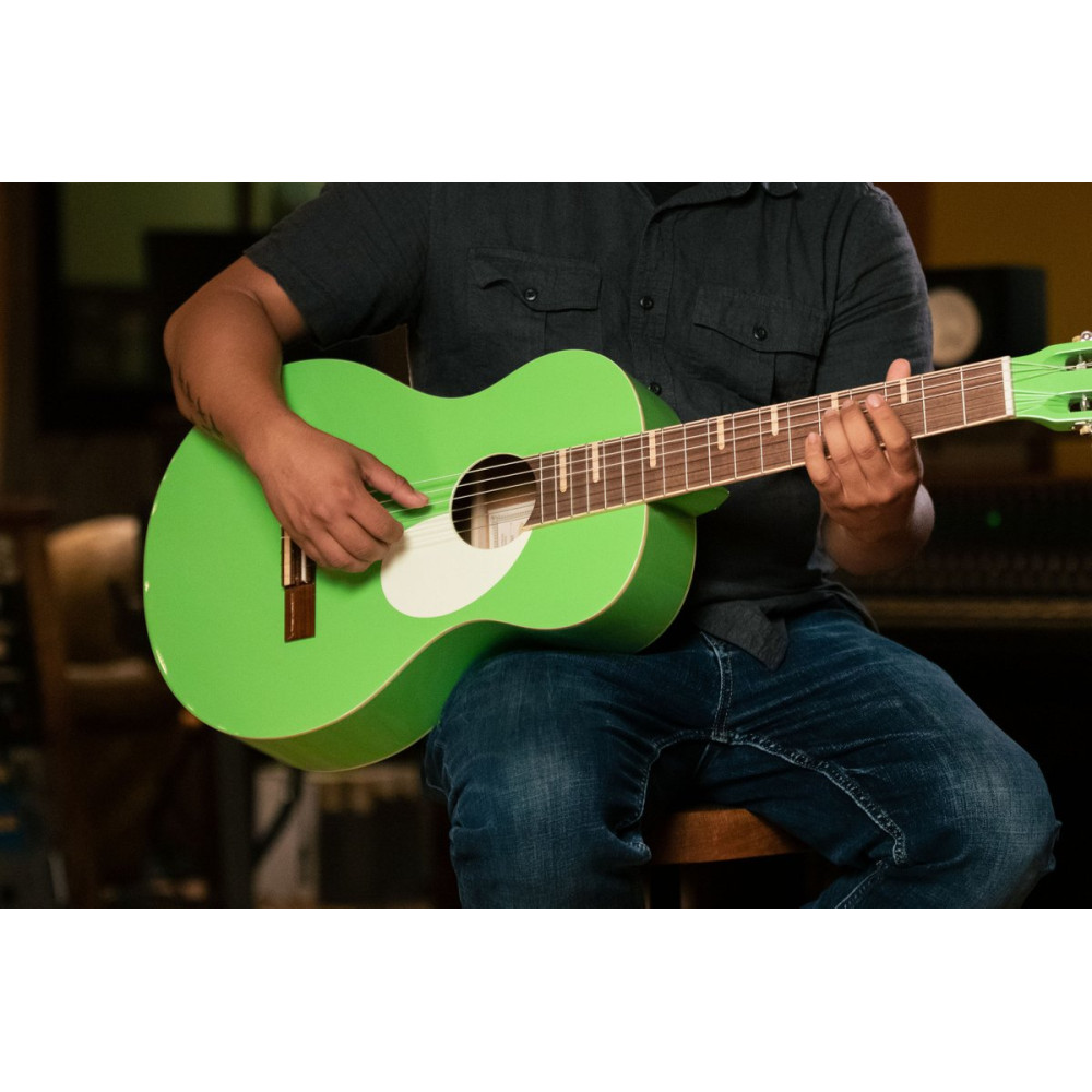 Ortega RGA-GAP Gaucho Series 4/4 Nylon String Guitar 6-String - Green Apple + Gig Bag