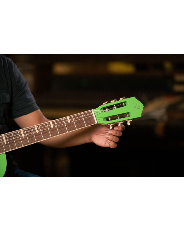 Ortega RGA-GAP Gaucho Series 4/4 Nylon String Guitar 6-String - Green Apple + Gig Bag
