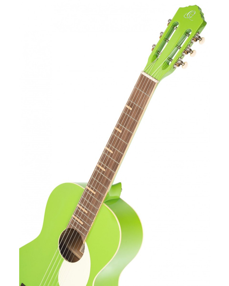 Ortega RGA-GAP Gaucho Series 4/4 Nylon String Guitar 6-String - Green Apple + Gig Bag